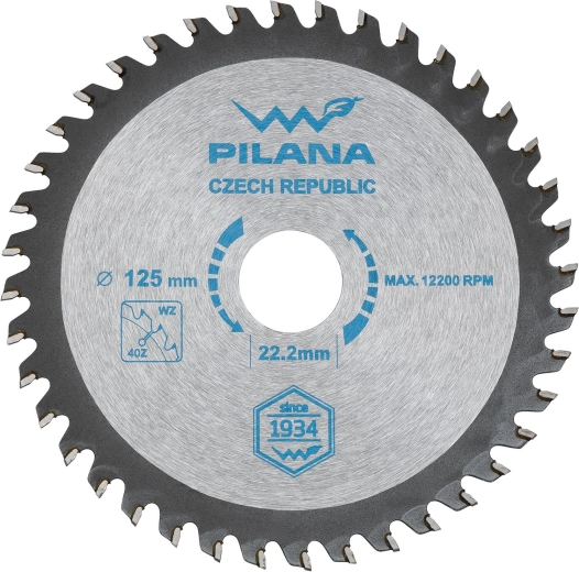 Lame de scie PILANA 125 mm, 40 dents, carbure (SK) pour bois