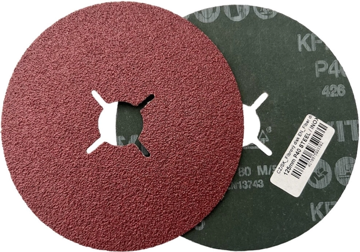 Disque fibre abrasif 125 mm, grain 24