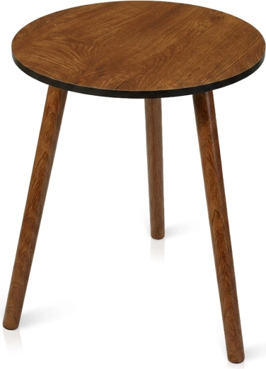 Table basse ronde de couleur marron 40 × 40 × 41 cm