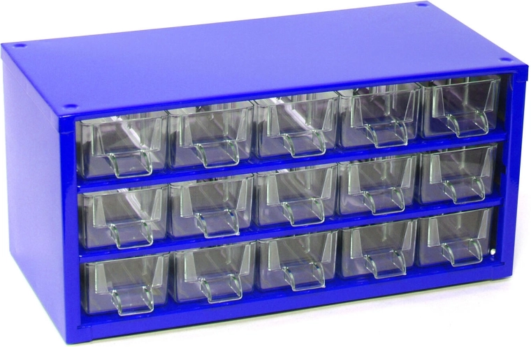 Metall-Aufbewahrungsschrank mit 15 kleinen Schubladen 30,5 × 15 × 15,5 cm TOKOZ