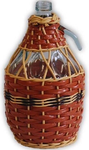 Dame-jeanne en verre tressée 3 l – assortiment de couleurs