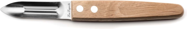 Éplucheur de cuisine en acier inoxydable et bois 16,9 cm