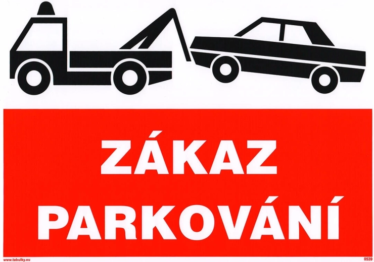 Self-adhesive sign – No Parking A4 (210 × 297 mm)