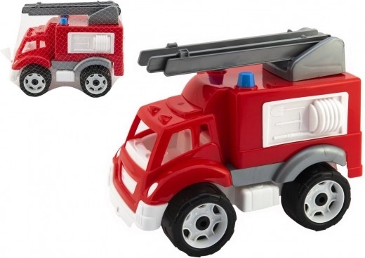 Plastic fire truck with freewheel and ladder, 30 × 19 × 23 cm