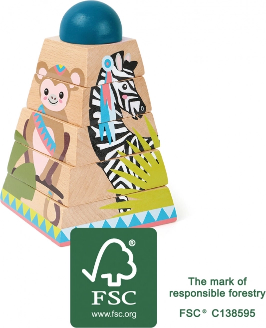 Tour à empiler en bois Jungle small foot