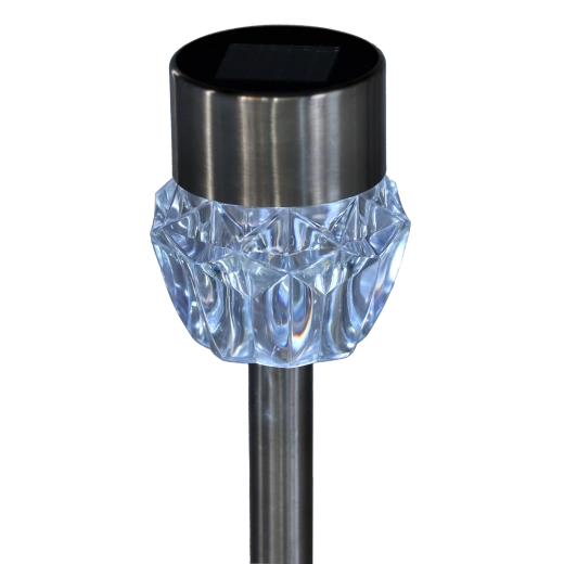 INES Solar Garden Light 7 × 7 × 33.5 cm, cool white, silver