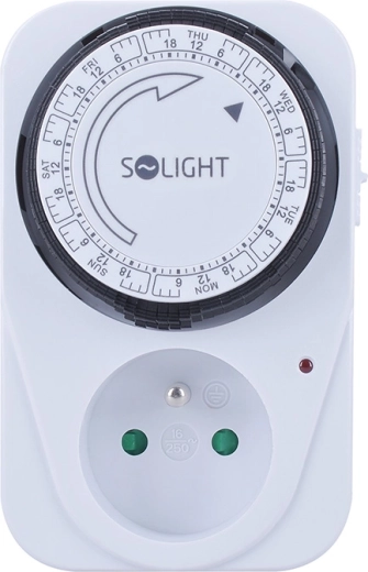 Solight mechanischer wöchentlicher Zeitschalter für die Steckdose