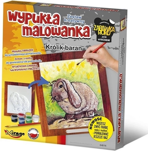 Gewölbtes 3D-Malbild – Widderkaninchen