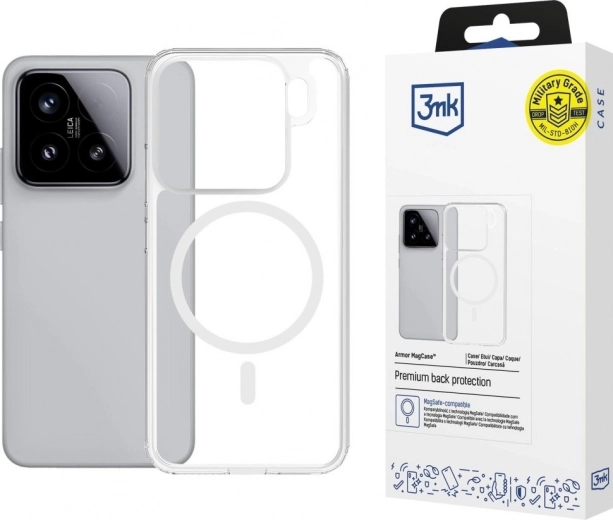 Transparent Magnetic Armor MagCase for Xiaomi 15 Pro with MagSafe Support