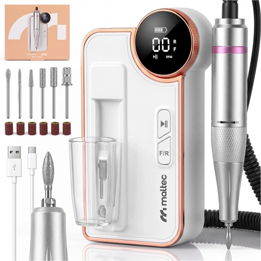 Maltec Beauty cordless nail drill with bits