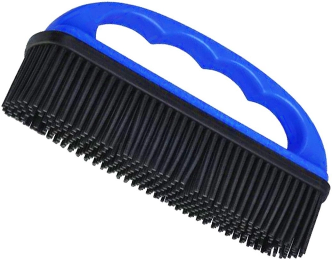 Borsteltje voor dierenharen met rubberen borstels 15 cm
