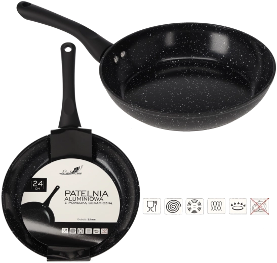 Aluminium-Pfanne 24 cm mit keramischer Beschichtung für Induktion