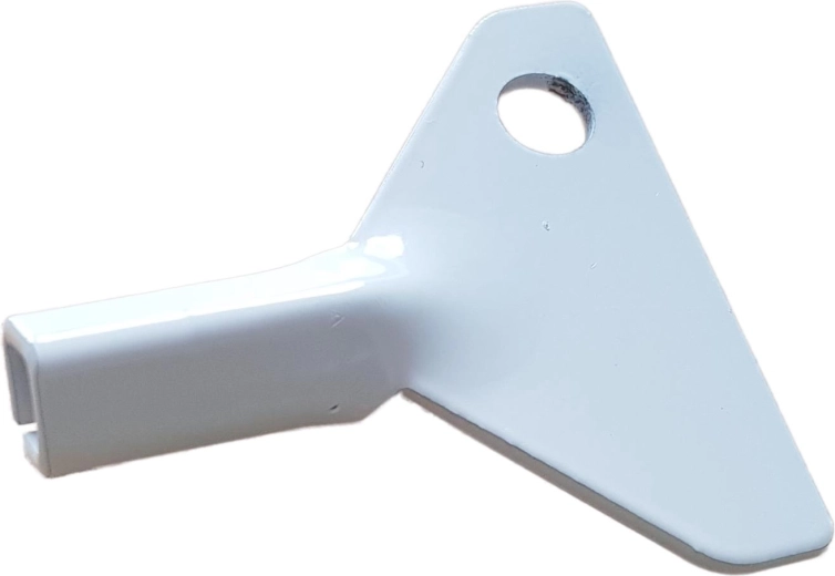 Clé de rechange pour portes de trappe de cheminée doubles 160 × 320 mm, blanche