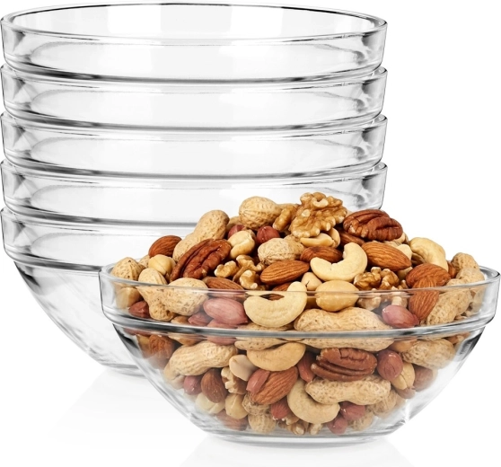 Vilde set of glass bowls 830 ml, 6 pcs