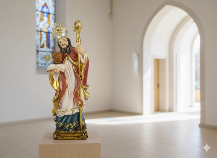 Figur des heiligen Ambrosius 21,5 cm