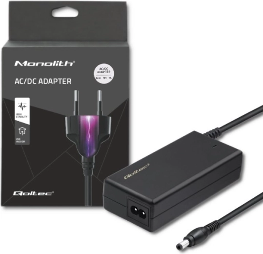 Qoltec netvoedingsadapter 84 W 12 V 7 A met connector 5,5 × 2,5 mm