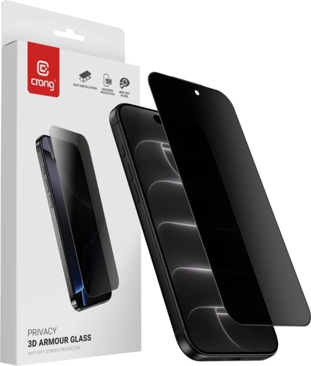 Privacy 3D Armour Glass tempered protective glass for iPhone 18 Pro