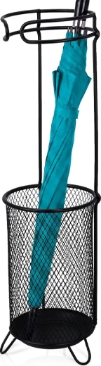 Black metal umbrella stand 18 × 50 cm - 1 piece