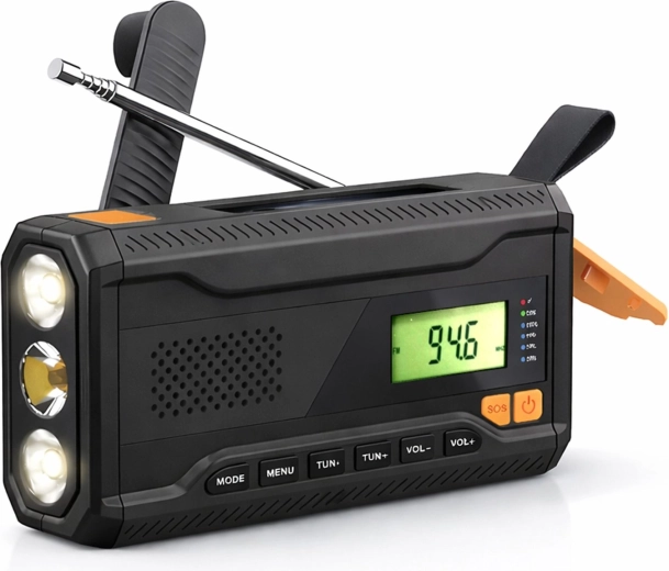 Renew Force portable solar emergency radio with dynamo and power bank - 1 pc