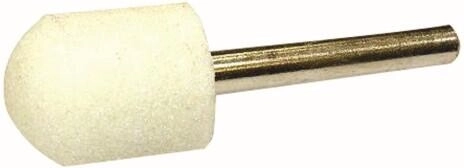 Meule cylindrique arrondie 12 × 16 mm avec queue de 3 mm, grain 16