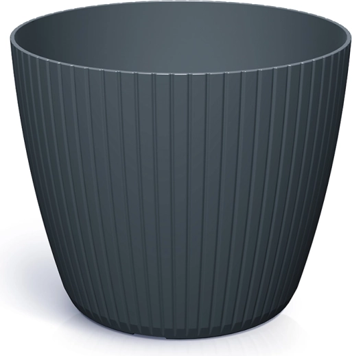 Pot de fleurs en plastique Lamia 29,5 cm anthracite