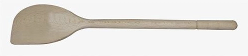 Cuillère en bois ovale avec angle 35 cm
