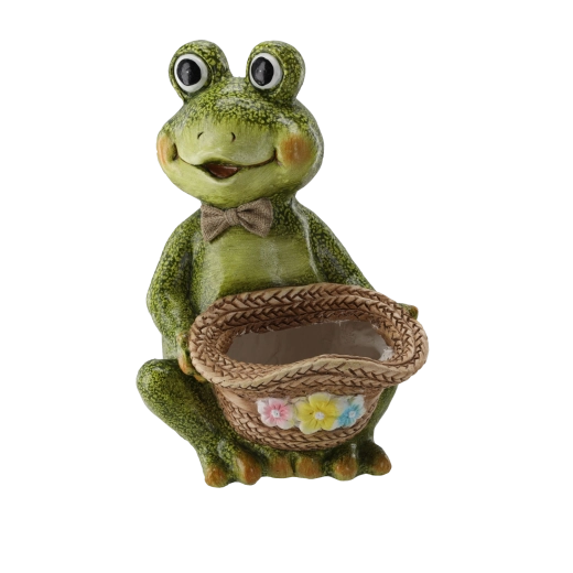 Tuinbloempot kikker met hoed