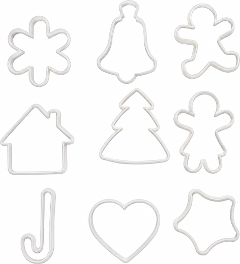 Christmas Cookie and Gingerbread Cutters, Set of 9