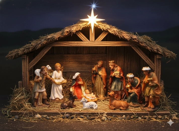 Nativity Figurine Set, 11 pcs, 5.5 cm – Hand-Painted Polyresin