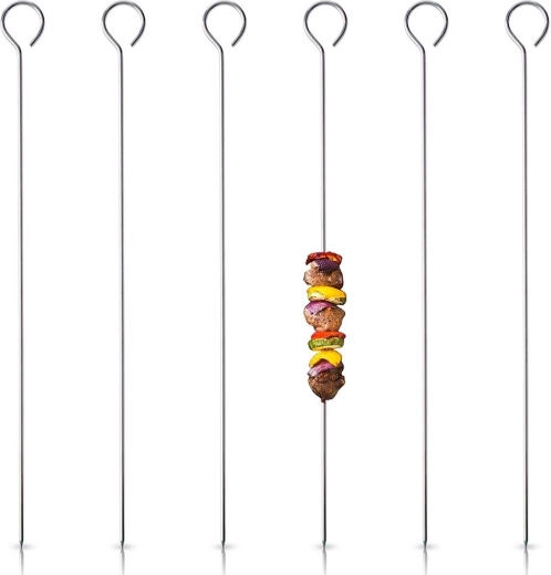 Brochettes en acier pour chachlik 29 cm, 6 pcs