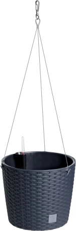 Pot de fleurs rond suspendu Rato Round W anthracite