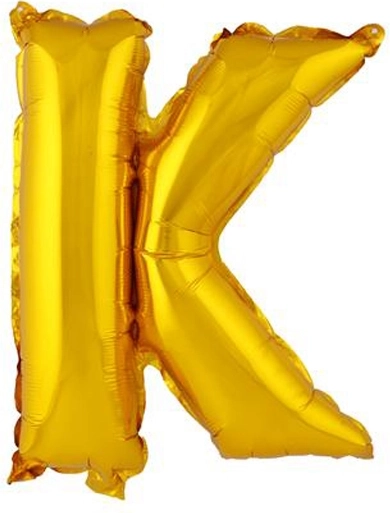 Folienballon TORO Buchstabe K 30 cm gold