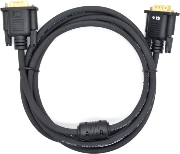VGA cable 1.8 m black gold-plated