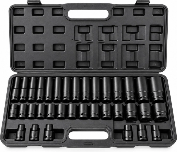 Set slagdoppen RENEW FORCE 1/2" 8–32 mm, 35-delig