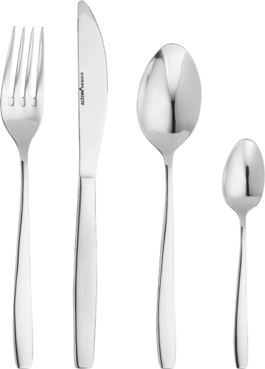 Planet stainless steel cutlery set 24 pcs in a flock box
