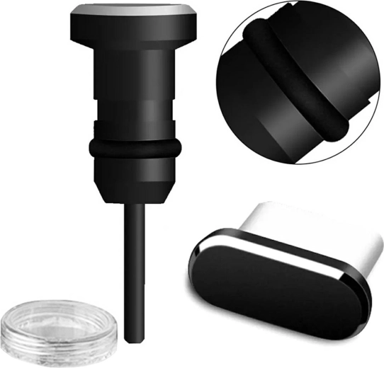 Da23 stofkap usb-c 2 stuks zwart