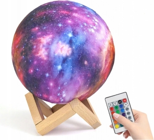 Nachtlampe Mond 15 cm, 16 Farben mit Fernbedienung