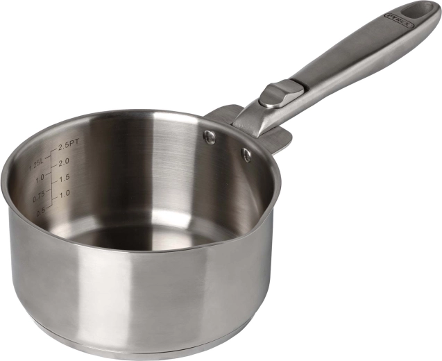 Stielkasserolle Infinity mit Glasdeckel 16 cm, 1,25 l mit abnehmbarem Griff