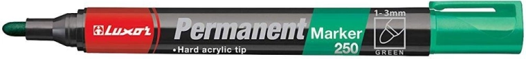 LUXOR 250 Permanent Marker green, round tip 2–3 mm