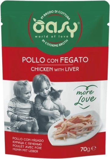 Oasy More Love chicken with liver pouch 70 g