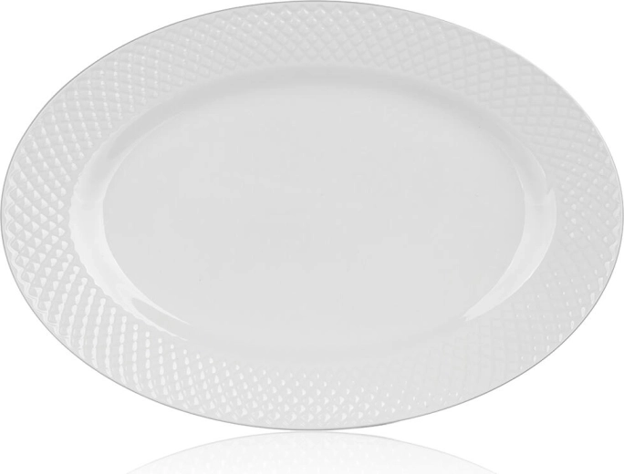 Oval ceramic plate DIAMOND 34.5 × 24.2 cm