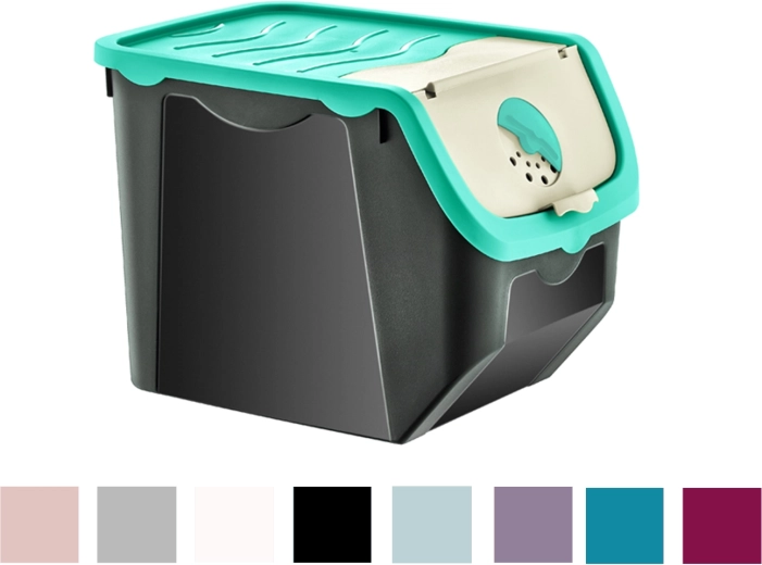 Boîte de rangement en plastique pour légumes 12 l avec aération réglable