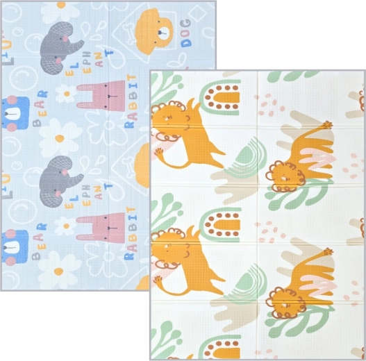 NANNA foldable double-sided play mat 200 × 150 cm animals