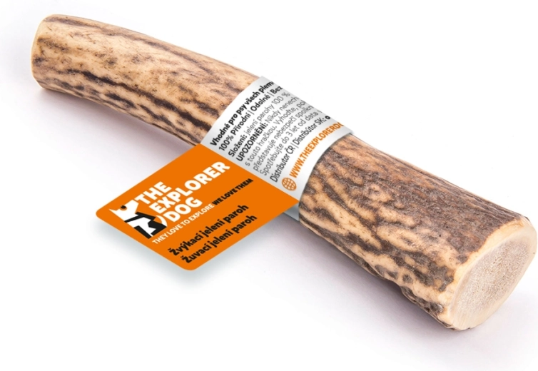 Explorer Dog bois de cerf à mâcher pour chiens taille M, dur