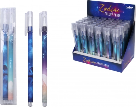 Gel pen set 2 pcs, black refill - Zodiac