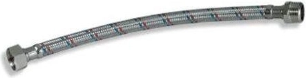 Edelstahl-Anschlussschlauch 1/2" Überwurfmutter x 3/8" Außengewinde, 30 cm