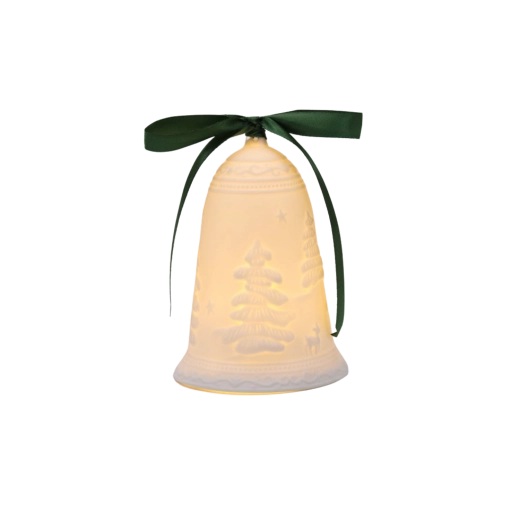 Keramische Weihnachtsglocke mit LED-Beleuchtung