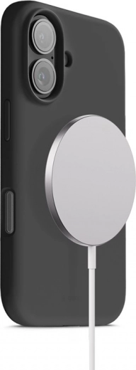 Silicone Magnetic Color Cover Case for iPhone 17 with MagSafe – Black