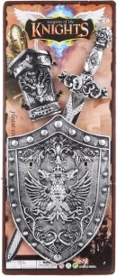 Kinder plastic zwaard met schild en beschermer