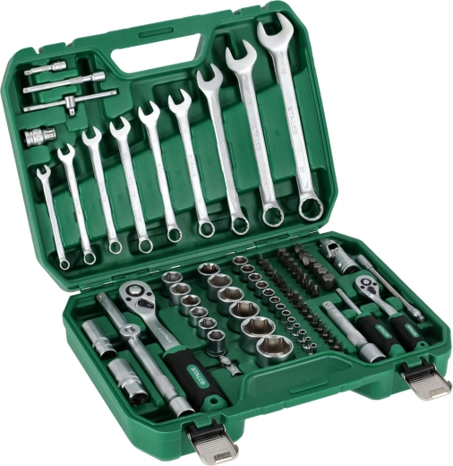 Stalco set ratels en dopsleutels 1/2" + 1/4" (82-delig)